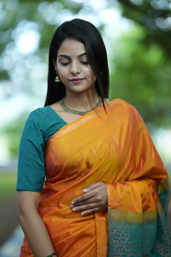 Most Popular Orange Raindrop Vegan Silk - Image 4