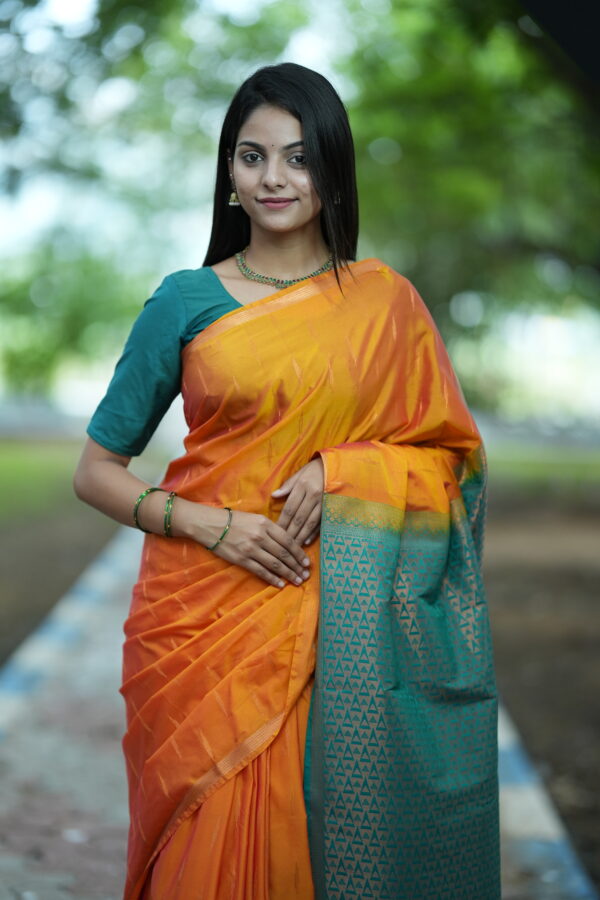 Most Popular Orange Raindrop Vegan Silk - Image 3