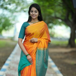 Most Popular Orange Raindrop Vegan Silk