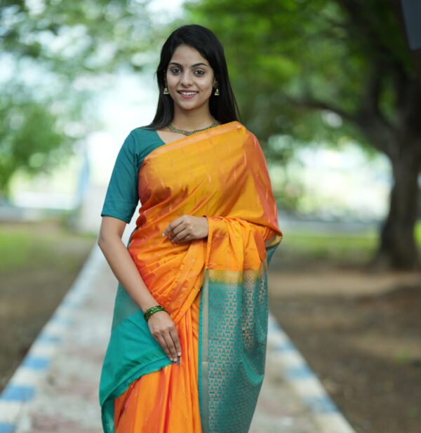 Most Popular Orange Raindrop Vegan Silk