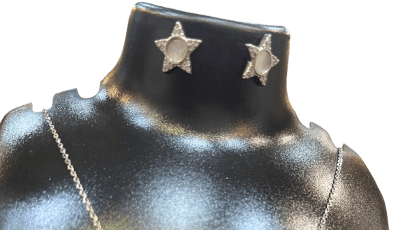 Lightweight Sterling Silver Moon and Star Neckchain - Image 2