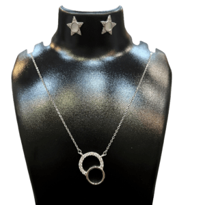 Lightweight Sterling Silver Moon and Star Neckchain