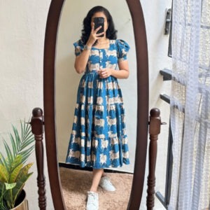 Classy Pichwai Cotton Anarkali Kurti