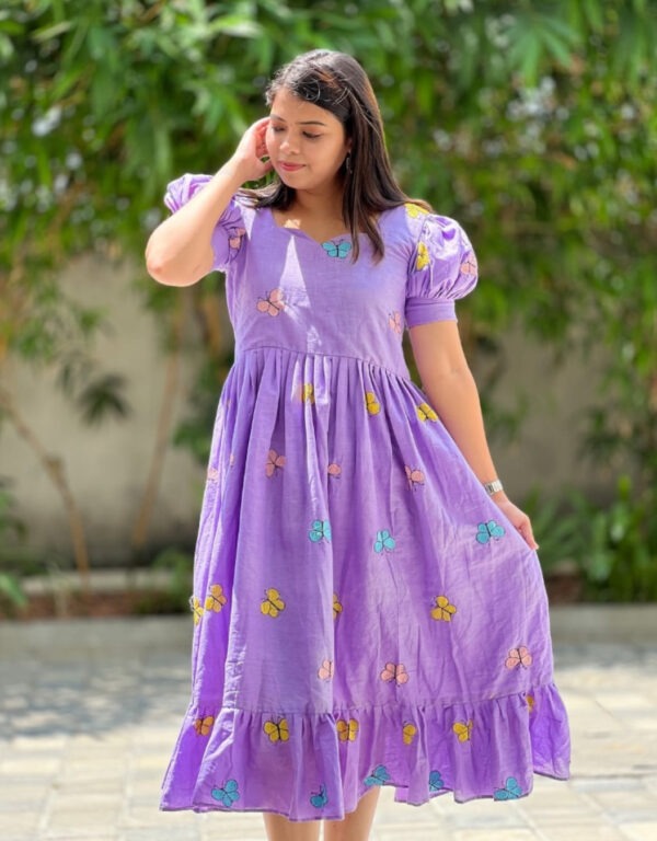 Trending Butterfly Cotton Anarkali Kurti - Image 3