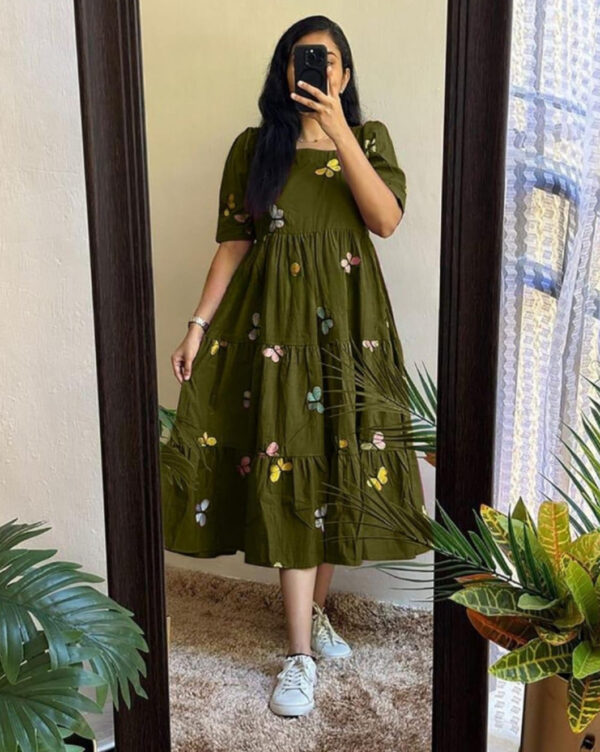 Trending Butterfly Cotton Anarkali Kurti