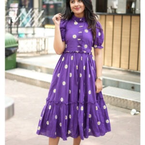 Purple Trendy Ready to Wear Anarkali Kurti