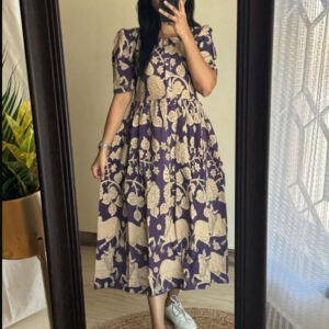 Trendy Cotton Floral Anarkali Kurti