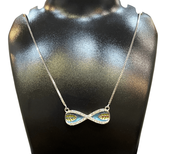 Lightweight Sterling Silver Evileye infinity NeckChain