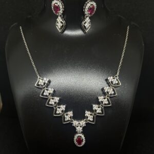 92.5 Silver Neckpiece Set with Earing