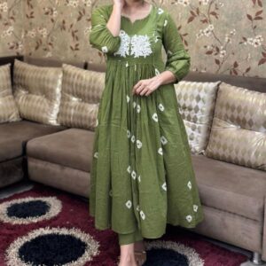 Bandhini Type Cotton Two-Piece Set