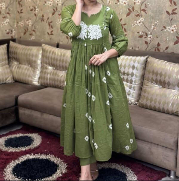 Bandhini Type Cotton Two-Piece Set