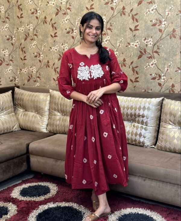 Bandhini Type Cotton Two-Piece Set - Image 3